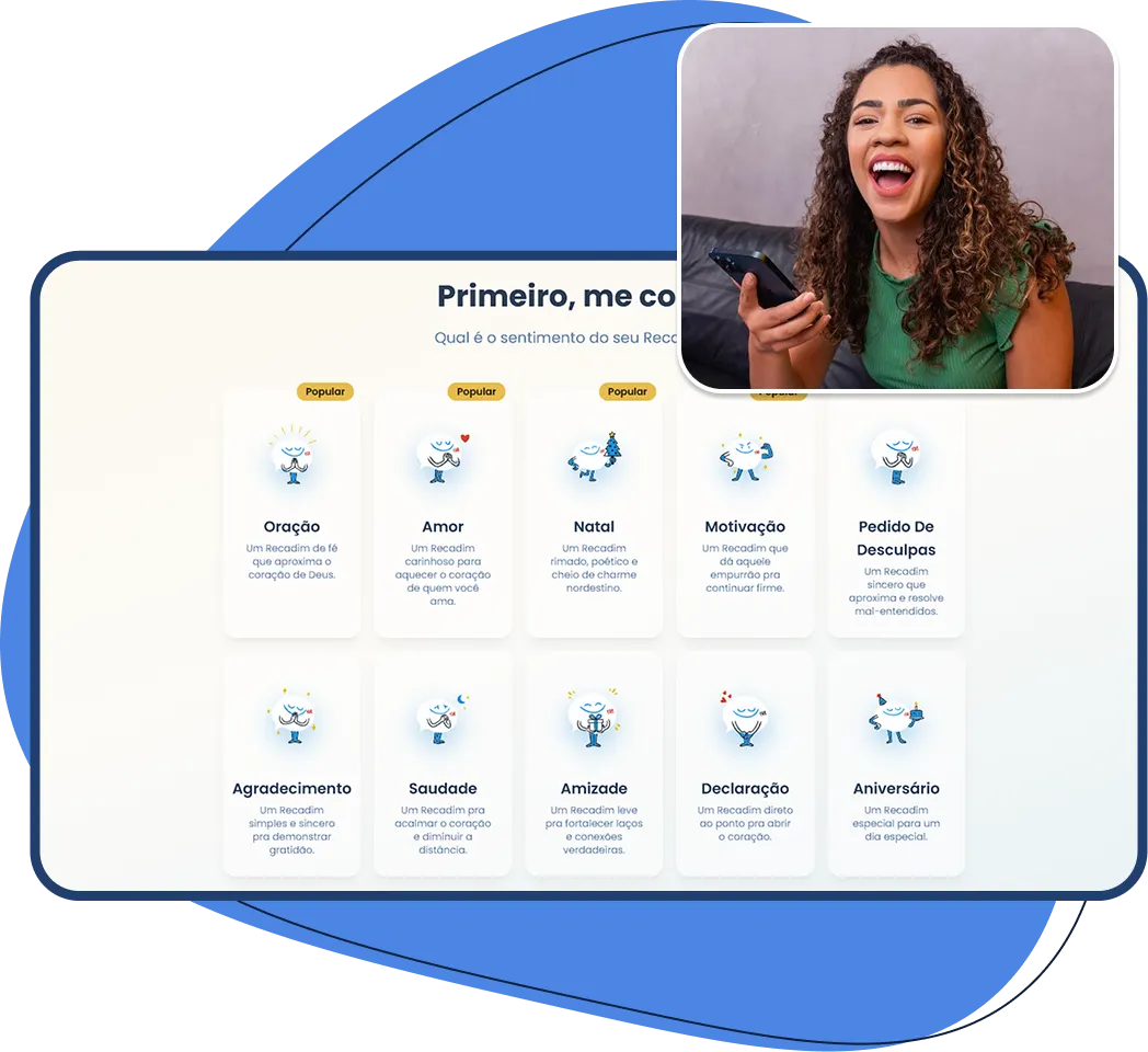 Interface para escolher a intenção de uma mensagem.